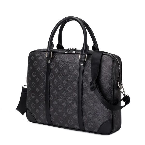 Designer Men Shoulder Briefcase Black Brown Leather Handbag Luxury Business Man Laptop Bag Messenger Bags 3 Color With 45678218 Dust Bag, Black plaid
Designer Men Shoulder Briefcase Black Brown Leather Handbag Luxury Business Man Laptop Bag Messenger Bags 3 Color With 45678218 Dust Bag, Black plaid