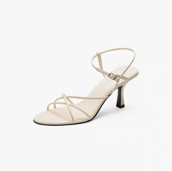 spring and summer new white one-line strap high heel sandals female stiletto high heels temperament socialit, Black
spring and summer new white one-line strap high heel sandals female stiletto high heels temperament socialit, Black