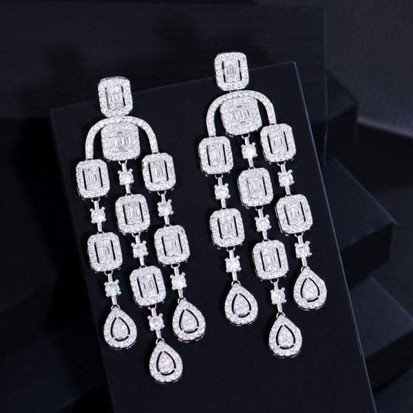 dangle chandelier cwwzircons elegant and gorgeous cubic zirconia paved long tassel pendant wedding bridal earrings luxury jewelry accessorie, Silver
dangle chandelier cwwzircons elegant and gorgeous cubic zirconia paved long tassel pendant wedding bridal earrings luxury jewelry accessorie, Silver