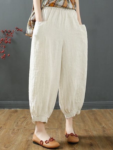 women's shorts summer pants loose ninth casual linen harem wide legs leggings oversized women bottoms 230404, White;black
women's shorts summer pants loose ninth casual linen harem wide legs leggings oversized women bottoms 230404, White;black
