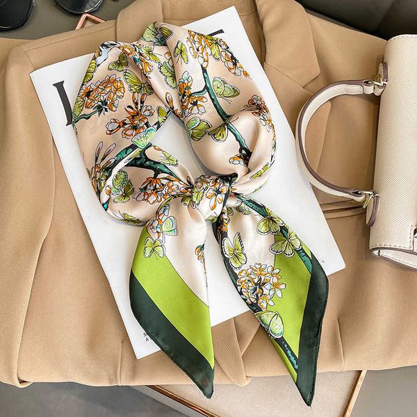 sarongs silk square scarf women 70*70cm elegant floral print foulard shawls wraps neckerchief lady hairband soft satin hijab headbands p2304, Blue;gray
sarongs silk square scarf women 70*70cm elegant floral print foulard shawls wraps neckerchief lady hairband soft satin hijab headbands p2304, Blue;gray