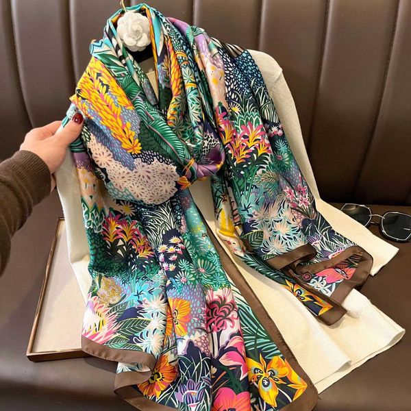 sarongs 180*90cm luxury brand women summer silk scarves shawl lady wrap soft female europe designer beh bandanna foulard muffler pareo p2304, Blue;gray
sarongs 180*90cm luxury brand women summer silk scarves shawl lady wrap soft female europe designer beh bandanna foulard muffler pareo p2304, Blue;gray