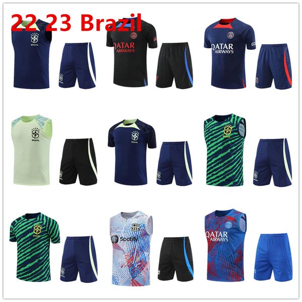 22 23 brazils tracksuit men and kids suit brazils short sleeves suit psgs football soccer jersey chandal boys sports jogging short sleeve se, Black
22 23 brazils tracksuit men and kids suit brazils short sleeves suit psgs football soccer jersey chandal boys sports jogging short sleeve se, Black