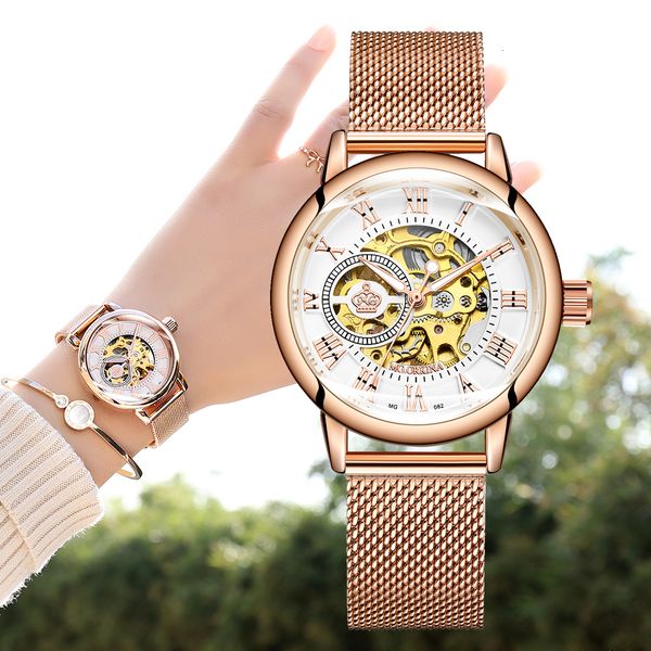 wristwatches orkina mechanical women bracelet watch skeleton automatic wristwatch mesh stainless steel band female clock chic reloj mujer 23, Slivery;brown
wristwatches orkina mechanical women bracelet watch skeleton automatic wristwatch mesh stainless steel band female clock chic reloj mujer 23, Slivery;brown