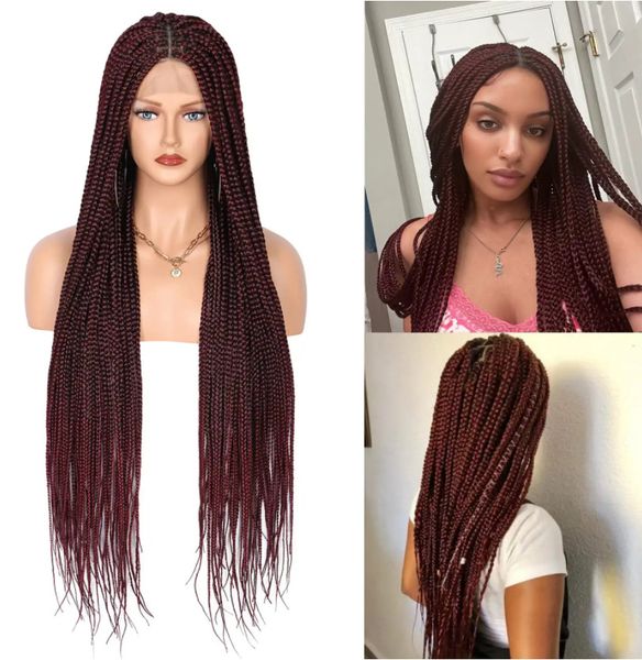 36 inches lace front box braided braids synthetic wig braiding wigs b0907 in 4 colors, Black;brown
36 inches lace front box braided braids synthetic wig braiding wigs b0907 in 4 colors, Black;brown