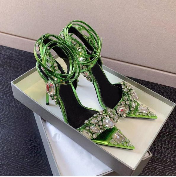 metallic crystal embellished ankle-tie sandals heeled stiletto heels for women party evening shoes open toe calf mirror leather luxury desig, Black
metallic crystal embellished ankle-tie sandals heeled stiletto heels for women party evening shoes open toe calf mirror leather luxury desig, Black