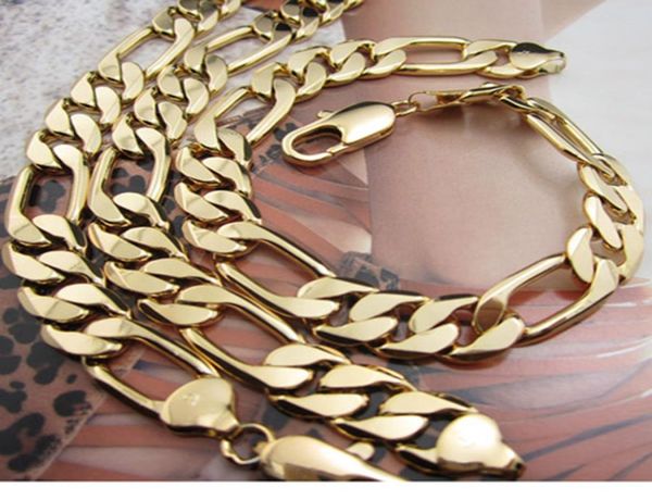 mens necklace bracelet set chain heavy solid 18k yellow gold filled 12mm figaro link chain mens jewelry set 236quot86quot3036180, Silver
mens necklace bracelet set chain heavy solid 18k yellow gold filled 12mm figaro link chain mens jewelry set 236quot86quot3036180, Silver