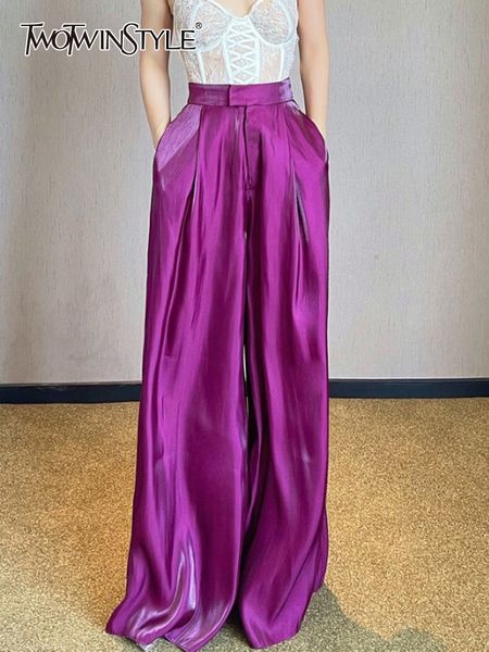 women's shorts twotyle ruched purple wide leg pants for women high waist loose solid minimalist trousers female fashion spring clothes, White;black
women's shorts twotyle ruched purple wide leg pants for women high waist loose solid minimalist trousers female fashion spring clothes, White;black