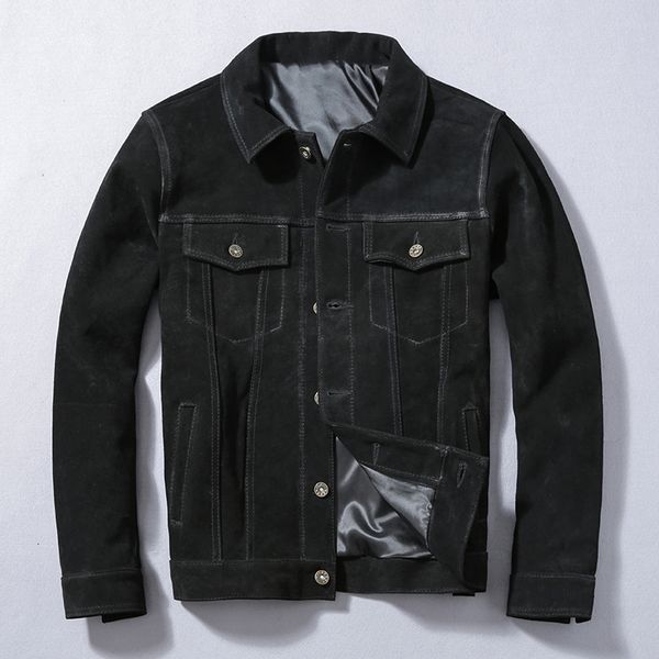 men's leather faux super sales suede leather jacketclassic casual style men cowhide coatslim genuine cloth 230404, Black
men's leather faux super sales suede leather jacketclassic casual style men cowhide coatslim genuine cloth 230404, Black
