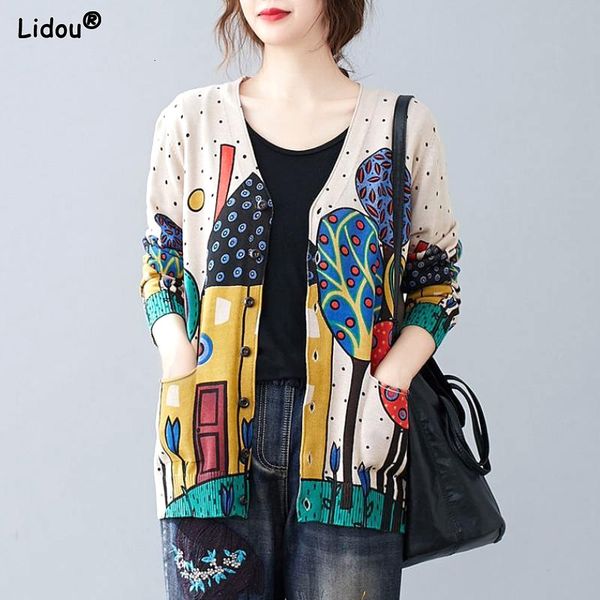 women's knits tees loose long cardigan straight dot printing button pockets sweaters vneck autumn winter thick clothing street casual c, White
women's knits tees loose long cardigan straight dot printing button pockets sweaters vneck autumn winter thick clothing street casual c, White