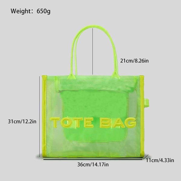 the same mesh transparent tote bag for women's summer new letter handbag with fashionable texture one shoulder diagonal cross
the same mesh transparent tote bag for women's summer new letter handbag with fashionable texture one shoulder diagonal cross