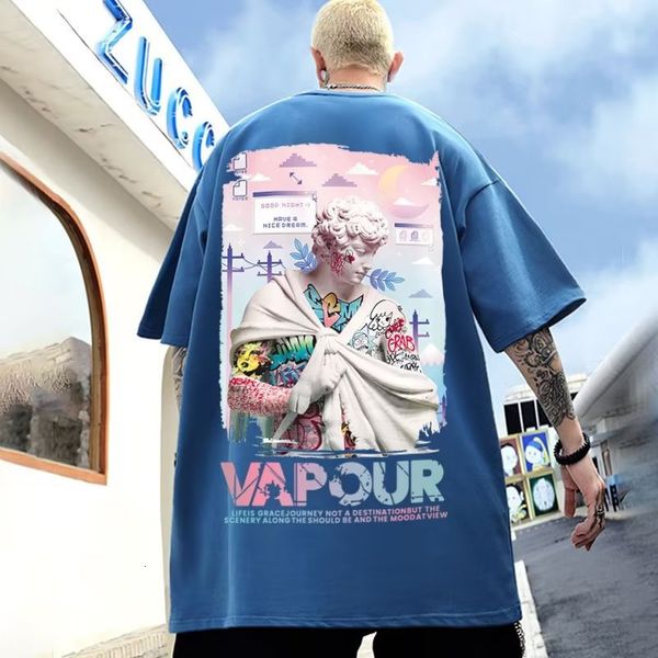 men's tshirts vapour david printed oversized t shirts for men loose hip hop fashion tshirts male summer casual y2k streetwear tee shirt, White;black
men's tshirts vapour david printed oversized t shirts for men loose hip hop fashion tshirts male summer casual y2k streetwear tee shirt, White;black