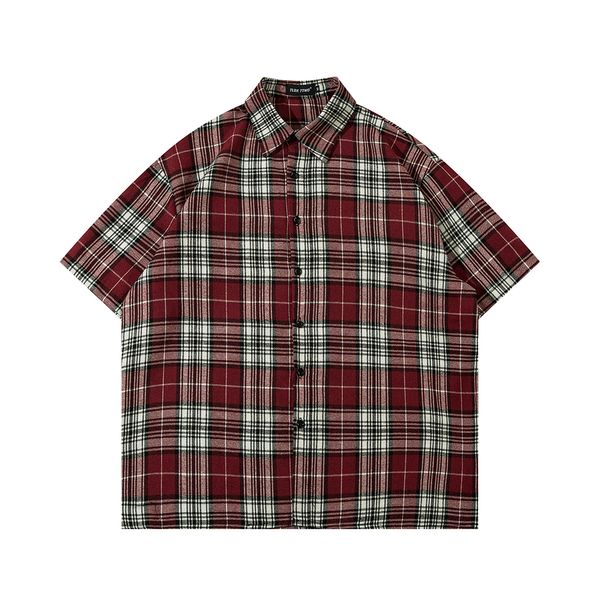 summer plaid short sleeve shirts for men and women patchwork high street casual shirt, White;black
summer plaid short sleeve shirts for men and women patchwork high street casual shirt, White;black