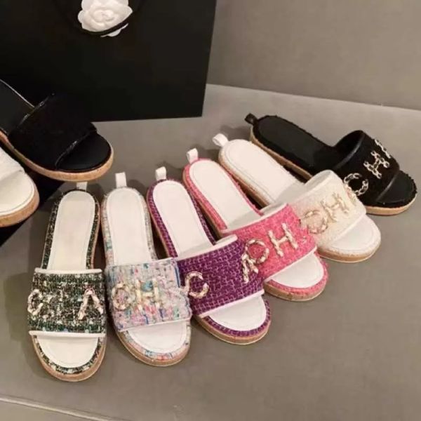 35-41 sizes women tweed leather straw woven slides sandals slip on wedge flats fashion beach mule brand flip flops casual slides shoes platf, Black
35-41 sizes women tweed leather straw woven slides sandals slip on wedge flats fashion beach mule brand flip flops casual slides shoes platf, Black