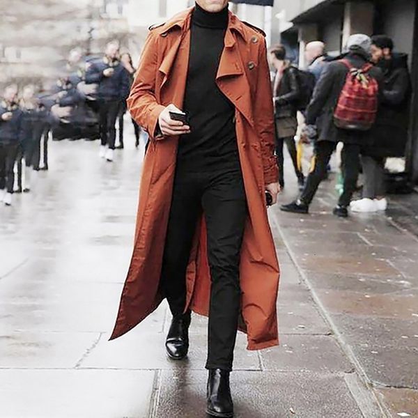 men's trench coats vintage overcoat double breasted jacket s business black solid windbreak outwear 230404, Tan;black
men's trench coats vintage overcoat double breasted jacket s business black solid windbreak outwear 230404, Tan;black