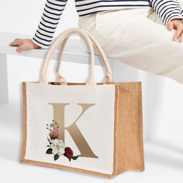 shopping bags a to z letter print women burlap handbag reusable beach jute tote with handle large capacity sundries storage 230404
shopping bags a to z letter print women burlap handbag reusable beach jute tote with handle large capacity sundries storage 230404