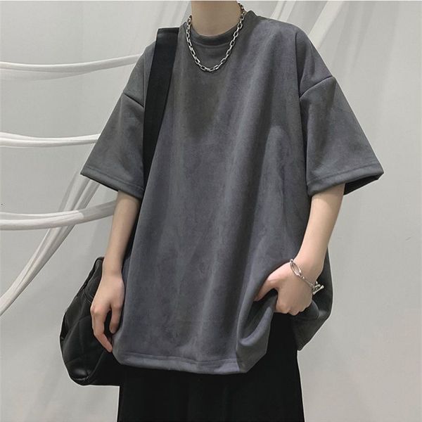 men's tshirts highend heavy suede short sleeved tshirt men summer basic fashion brand ins compassionate retro style casual clothes y2k, White;black
men's tshirts highend heavy suede short sleeved tshirt men summer basic fashion brand ins compassionate retro style casual clothes y2k, White;black