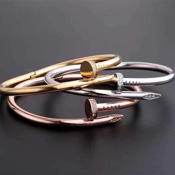 new designer fashion gold plated open screw stainless steel bracelets women titanium nail bangle bracelet, Golden;silver
new designer fashion gold plated open screw stainless steel bracelets women titanium nail bangle bracelet, Golden;silver