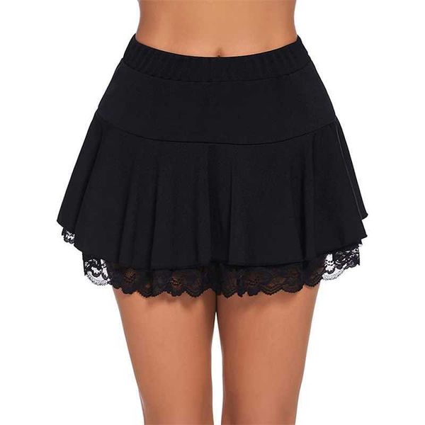 skirts women's pleated mini skirt a-shaped flared outline lace ruffles elastic waistband short skirt p230403, Black
skirts women's pleated mini skirt a-shaped flared outline lace ruffles elastic waistband short skirt p230403, Black