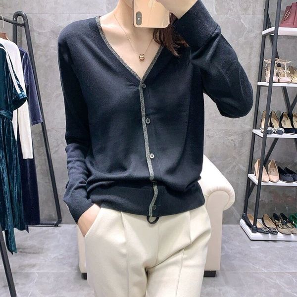 women's knits tees spring and summer vneck cashmere knitted cardigan thin loose wool short versatile color matching 230403, White
women's knits tees spring and summer vneck cashmere knitted cardigan thin loose wool short versatile color matching 230403, White