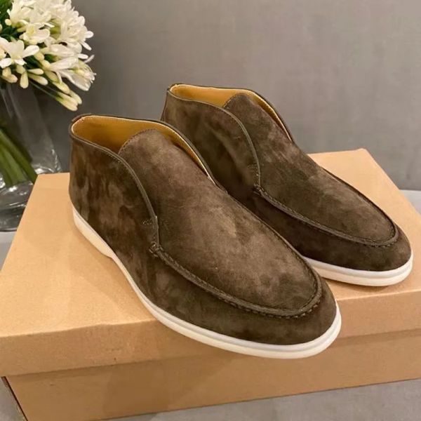 2023new nubuck suede leather casual shoes loro walk high luxury walking sneakers lock designer flats slip-on dress shoe boots 45 46, Black
2023new nubuck suede leather casual shoes loro walk high luxury walking sneakers lock designer flats slip-on dress shoe boots 45 46, Black