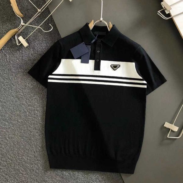 luxury knitted sweater triangle polo shirt men women casual pullover tee designer tshirt summer short sleeve top, White;black
luxury knitted sweater triangle polo shirt men women casual pullover tee designer tshirt summer short sleeve top, White;black