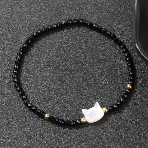 charm bracelets fashion natural shell cat charms bracelet women black beads bracelet cute handmade bangles stretch jewelry female accessorie, Golden;silver
charm bracelets fashion natural shell cat charms bracelet women black beads bracelet cute handmade bangles stretch jewelry female accessorie, Golden;silver