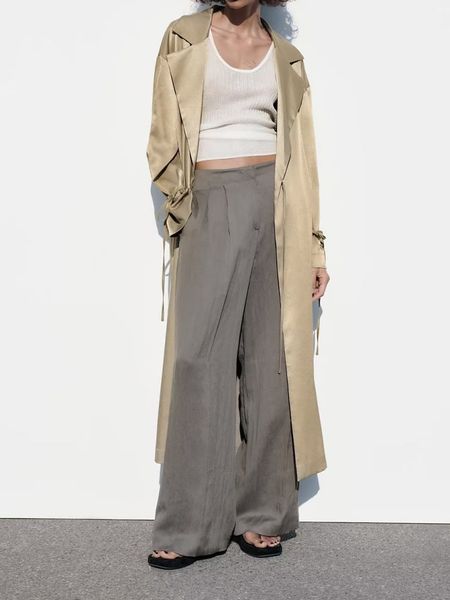 women's trench coats fashion casual street style solid color comfortable crease effect draping coat 230403, Tan;black
women's trench coats fashion casual street style solid color comfortable crease effect draping coat 230403, Tan;black
