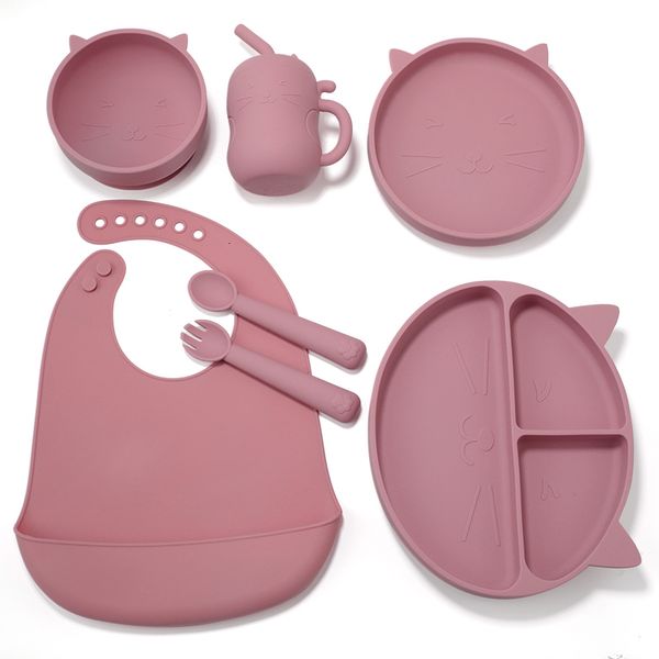 cups dishes utensils 7pcsset baby silicone plate spoon set feeding bowl a portable tableware for children 230403
cups dishes utensils 7pcsset baby silicone plate spoon set feeding bowl a portable tableware for children 230403