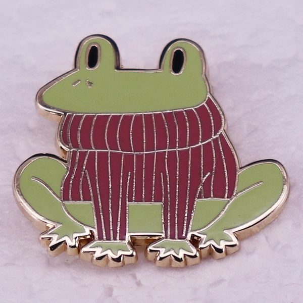frog in sweater brooch cute anime movies games hard enamel pins collect metal cartoon brooch backpack hat bag collar lapel badges, Blue
frog in sweater brooch cute anime movies games hard enamel pins collect metal cartoon brooch backpack hat bag collar lapel badges, Blue