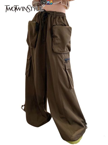 women's shorts twotyle solid trousers for women high waist patchwork drawstring casual loose cargo pants female fashion autumn clothing, White;black
women's shorts twotyle solid trousers for women high waist patchwork drawstring casual loose cargo pants female fashion autumn clothing, White;black