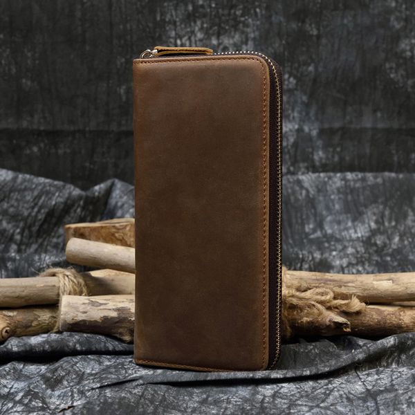 wallets men's crazy horse leather long wallet zipper wrapped leather wallet case with coin pockets and 4-layer pockets 230404, Red;black
wallets men's crazy horse leather long wallet zipper wrapped leather wallet case with coin pockets and 4-layer pockets 230404, Red;black
