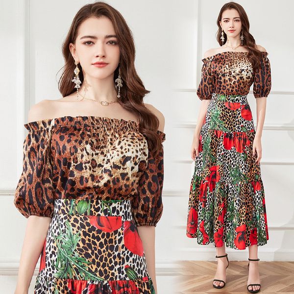 floral leopard dress women outfit two piece sets 2023 summer off shoulder print and maxi skirt woman designer 2 piece party cocktail dresse, White
floral leopard dress women outfit two piece sets 2023 summer off shoulder print and maxi skirt woman designer 2 piece party cocktail dresse, White