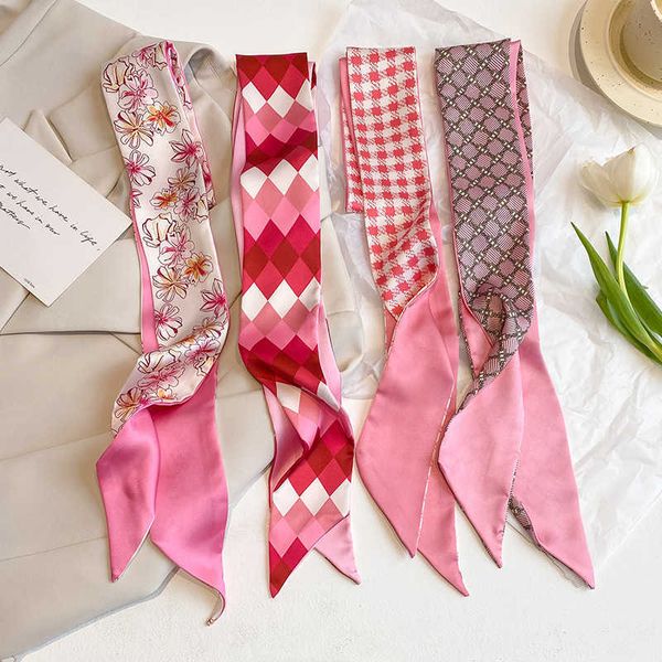 sarongs 2023 new fashion print pink skinny bag ribbon scarf for women soft satin hairband foulard neckerchief female neck tie hair scarf p23, Blue;gray
sarongs 2023 new fashion print pink skinny bag ribbon scarf for women soft satin hairband foulard neckerchief female neck tie hair scarf p23, Blue;gray