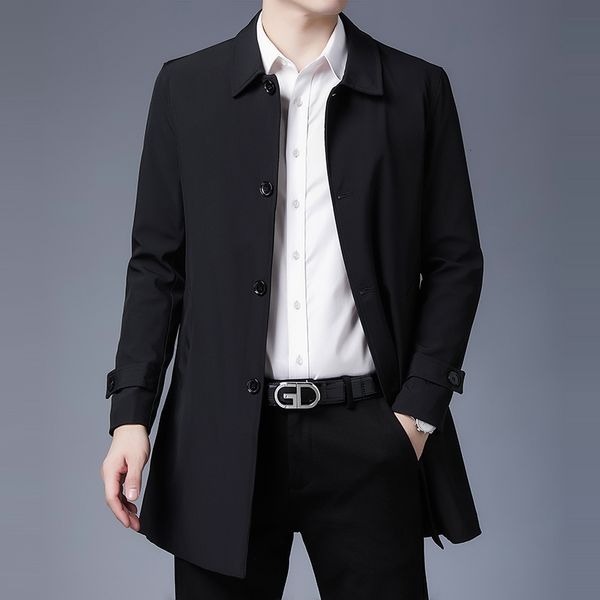 men's trench coats mens spring jacket 2023 arrival business casual black khaki long single breasted solid coat 230404, Tan;black
men's trench coats mens spring jacket 2023 arrival business casual black khaki long single breasted solid coat 230404, Tan;black