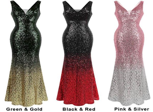 angelfashions women v neck gradient sequin long formal mermaid party prom gown dresses evening dress 3821716289, Black;red
angelfashions women v neck gradient sequin long formal mermaid party prom gown dresses evening dress 3821716289, Black;red