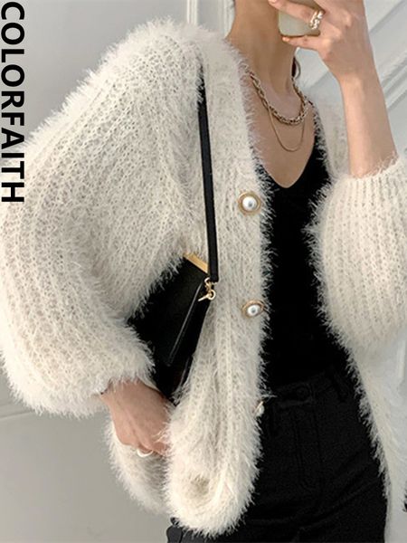 women's knits tees colorfaith elegant lady mohair cardigans weed fashionable oversized knitwear autumn winter sweaters swc3379 230403, White
women's knits tees colorfaith elegant lady mohair cardigans weed fashionable oversized knitwear autumn winter sweaters swc3379 230403, White