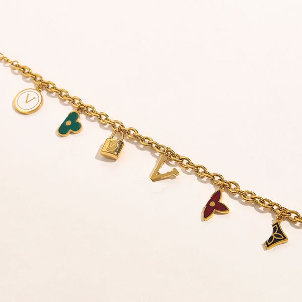 classic bracelets bangle 18k gold plated stainless steel flower letter pendants lovers gift wristband cuff chain women bracelet for birthday, Black
classic bracelets bangle 18k gold plated stainless steel flower letter pendants lovers gift wristband cuff chain women bracelet for birthday, Black