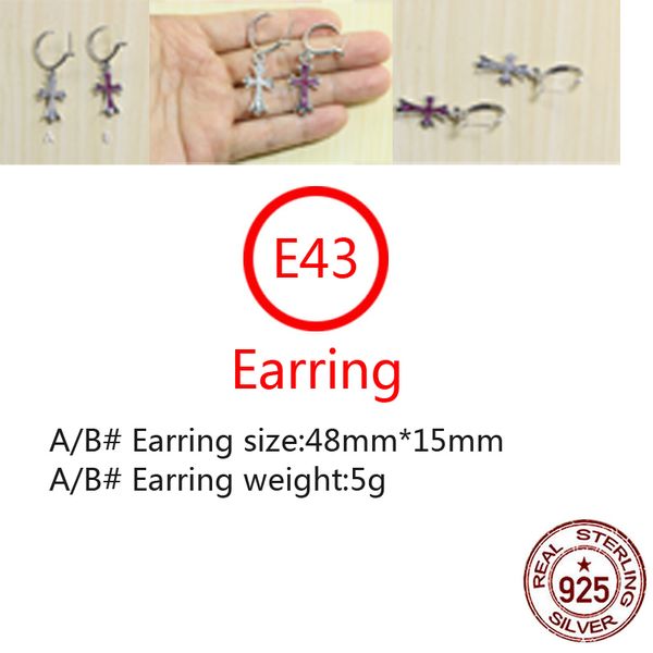 e43 s925 pure silver ear studs personalized fashion cross flower inlaid diamond letter punk street dance style earrings jewelry earrings as, Golden
e43 s925 pure silver ear studs personalized fashion cross flower inlaid diamond letter punk street dance style earrings jewelry earrings as, Golden