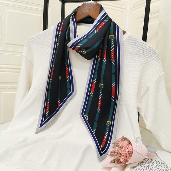 sarongs summer new long small silk scarf female treasure silk satin simulation silk professional scarf light luxury gift scarf p230323, Blue;gray
sarongs summer new long small silk scarf female treasure silk satin simulation silk professional scarf light luxury gift scarf p230323, Blue;gray