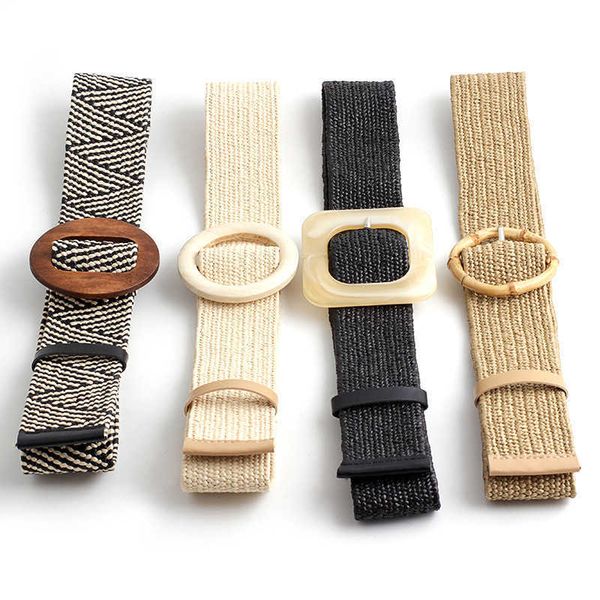 belts women wide braided elastic belt for dress round bamboo buckle casual fashion girdle wood jade buckle fake straw waistband z0404, Black;brown
belts women wide braided elastic belt for dress round bamboo buckle casual fashion girdle wood jade buckle fake straw waistband z0404, Black;brown