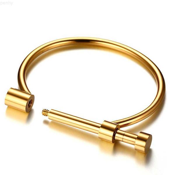 high polished stainless steel d shape bracelet gold bangle bar horseshoe buckle screw cuff, Golden;silver
high polished stainless steel d shape bracelet gold bangle bar horseshoe buckle screw cuff, Golden;silver