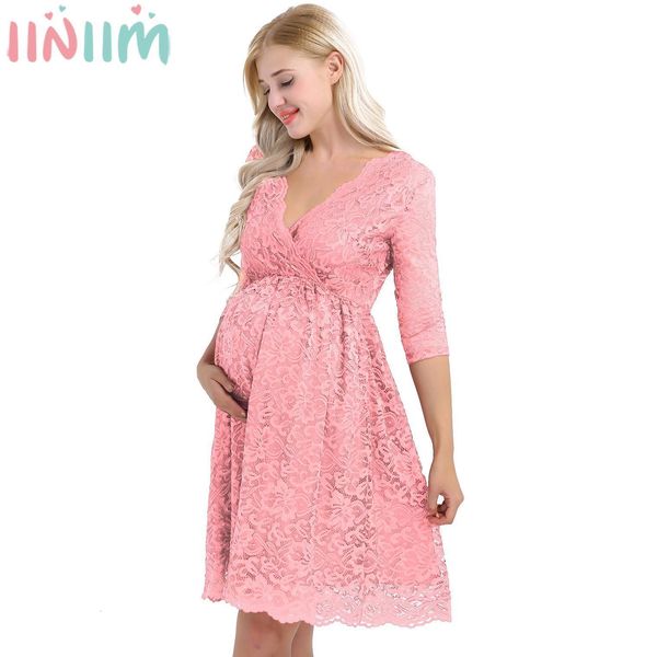 maternity dresses women's pregnant women elegant party dress flower lace cover v-neck half sleeve pregnant women's wedding dress w, White
maternity dresses women's pregnant women elegant party dress flower lace cover v-neck half sleeve pregnant women's wedding dress w, White