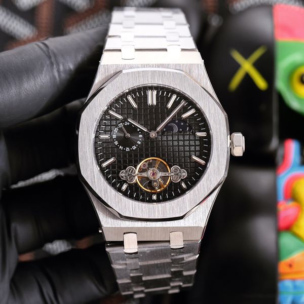 mens watch automatic mechanical movement watch 45mm fashion business designer watches montre de luxe watch for men, Slivery;brown
mens watch automatic mechanical movement watch 45mm fashion business designer watches montre de luxe watch for men, Slivery;brown
