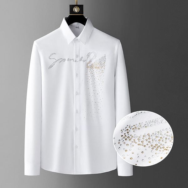 rhinestones animal shirt camiseta masculina spring shirts for men social club outfits diamond print shirt men, White;black
rhinestones animal shirt camiseta masculina spring shirts for men social club outfits diamond print shirt men, White;black