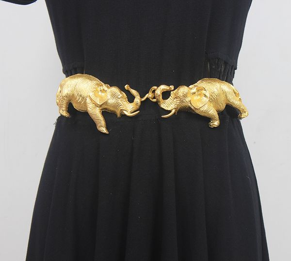 belts design gold elephant belt personalized fashion women's elastic belt designer belt 230403, Black;brown
belts design gold elephant belt personalized fashion women's elastic belt designer belt 230403, Black;brown