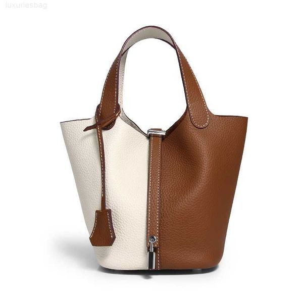 designer luxury bag genuine color matching vegetable basket layer cow original tc leather women's hand highgrade feeling bucket bagoq0u
designer luxury bag genuine color matching vegetable basket layer cow original tc leather women's hand highgrade feeling bucket bagoq0u