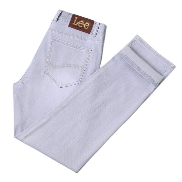 men's jeans spring summer thin denim slim fit european american high-end brand small straight pants xl891-2, Blue
men's jeans spring summer thin denim slim fit european american high-end brand small straight pants xl891-2, Blue