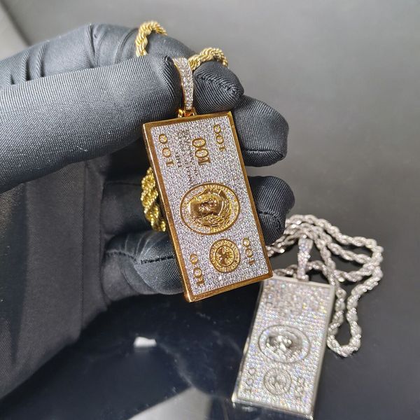 full paved bling cz 100 dollars pendants necklace hip hop woman men iced out jewelry fashion cool accessories, Silver
full paved bling cz 100 dollars pendants necklace hip hop woman men iced out jewelry fashion cool accessories, Silver