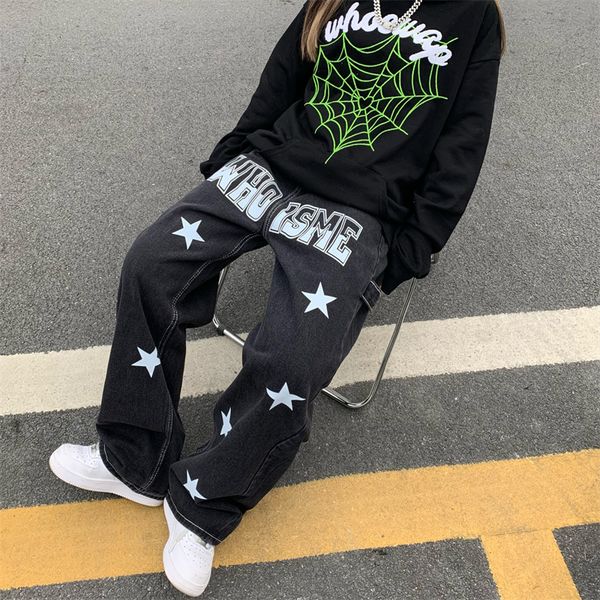 mens jeans american streetwear fivepointed star letter printing denim pants spring autumn korean ins casual straight trousers 230404, Blue
mens jeans american streetwear fivepointed star letter printing denim pants spring autumn korean ins casual straight trousers 230404, Blue